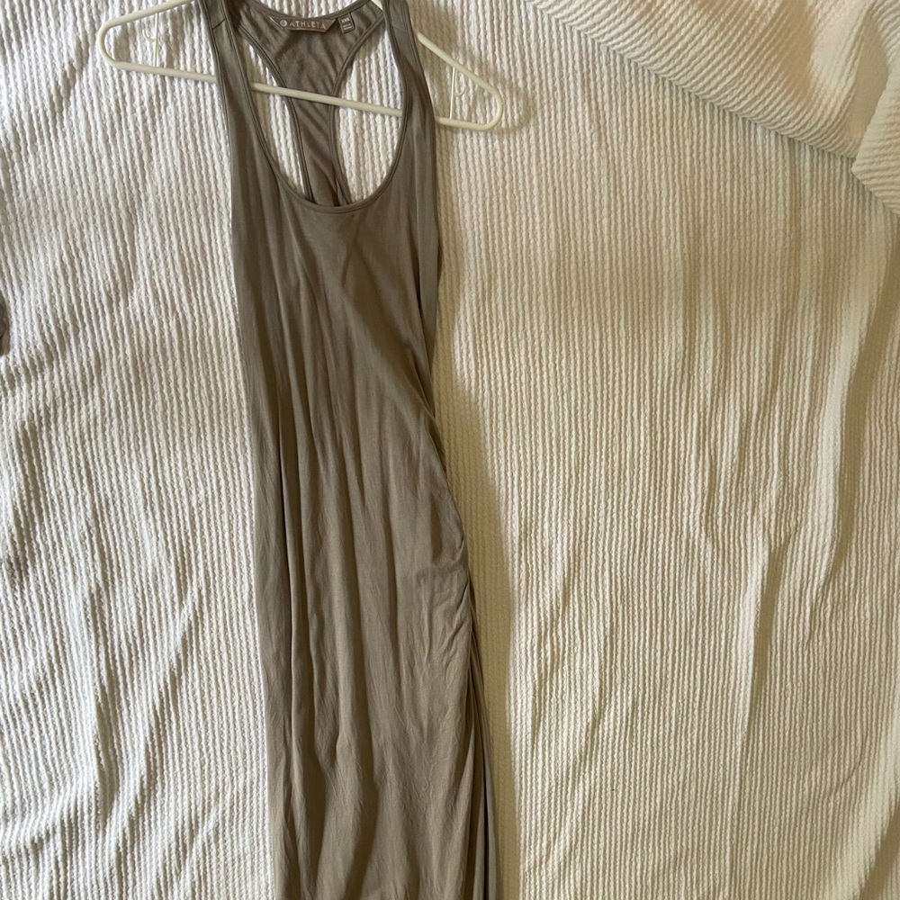 Athleta light grey maxi dress